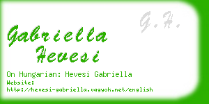 gabriella hevesi business card